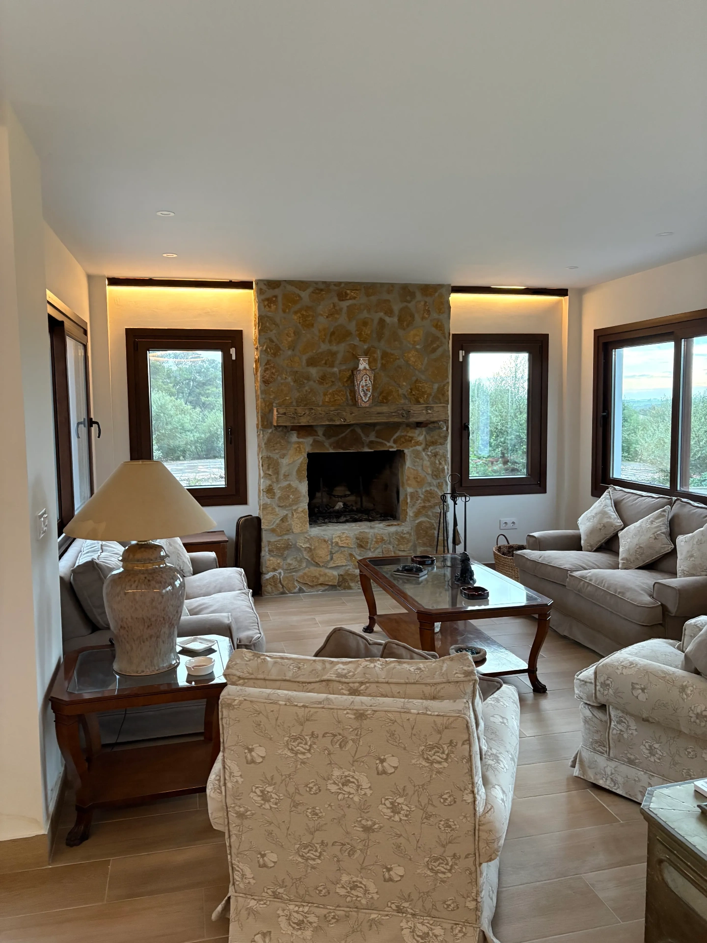 Cortijo · Salón con vigas